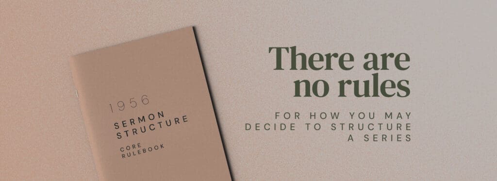 There are no rules for how you may decide to structure a series, and because I’m planning so far in advance, there is time to weigh the different options and choose the best option for our context.
